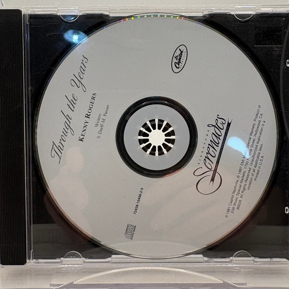 Kenny Rogers Through the Years CD‎ Signature Serenades 72438-19498-2-5 Capitol